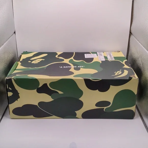 New A Bathing Ape Bapesta Men's Sneakers Light Grey Sz 12